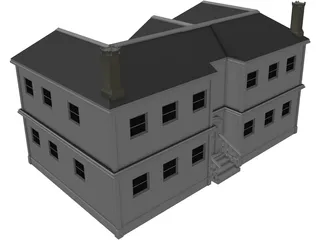 2-Story Vacation House 3D Model