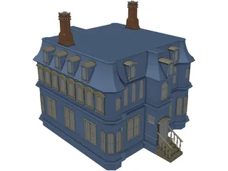 2-Story Victorian House 3D Model