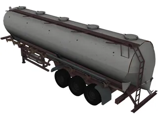 Tanker Trailer 3D Model