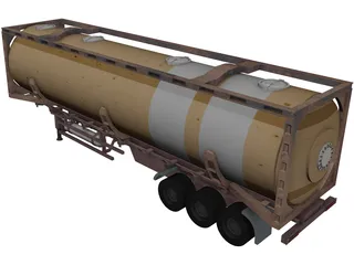 Tanker Trailer 3D Model