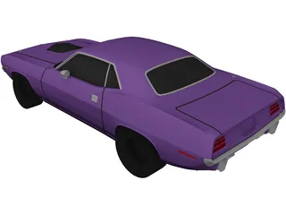 Plymouth Cuda 440 (1973) 3D Model