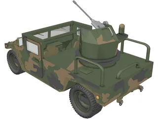 Hummer H1 Army 3D Model