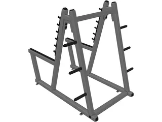 Squat Half Rack 3D Model