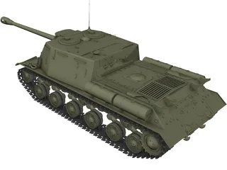 ISU-122S 3D Model