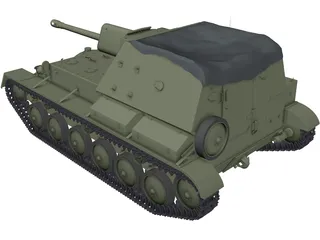 SU-76M 3D Model