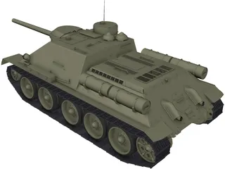 SU-100 3D Model