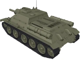 SU-122 3D Model