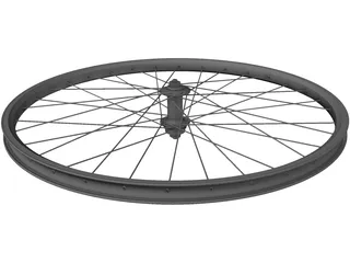 Front Bicycle Wheel Mavic Rim Shimano Hub 3D Model