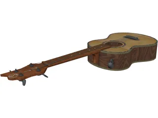 Ukulele Guitar 3D Model