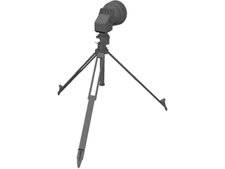 Axis PTZ Camera on Tripod 3D Model