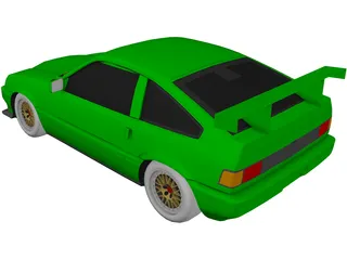 Honda CRX 3D Model