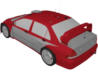 Mitsubishi Lancer WRC 3D Model