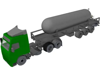 Volvo Carbon Dioxide Truck 3D Model