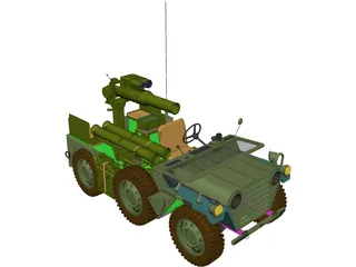 M151 A2 [+Tow Missile Launcher] 3D Model