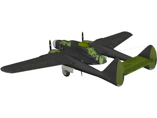 Northrop P-61A Black Widow 3D Model