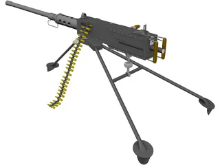 Browning 50 caliber 3D Model