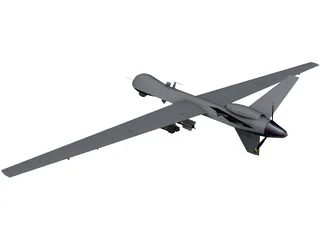 General Atomics MQ-9 Reaper UAV Drone 3D Model