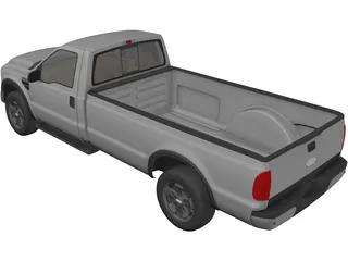 Ford F-250 Regular Cab (2009) 3D Model