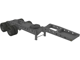 Trailer 2 Axle 3D Model