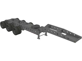 Trailer 4 Axle 3D Model