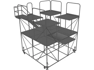 CL-215 Maintenence Scaffold 3D Model