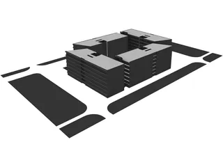 Office Building Justice City Madrid 3D Model