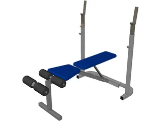 Bench Press 3D Model