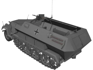 SdKfz 251/1 Hanomag 3D Model