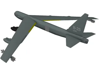 Boeing B-52 Stratofortress 3D Model