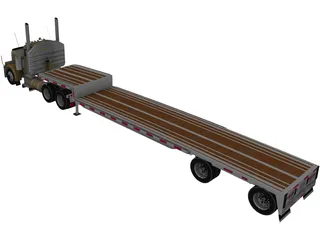 Peterbilt with Reitnouer Trailer 3D Model