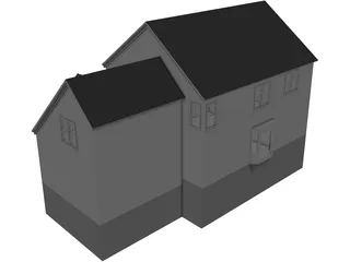 House with 2 Separate Garages 3D Model