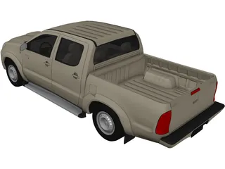 Toyota Hilux Extended Cab 3D Model