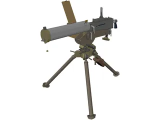 Maxim Machine Gun 3D Model