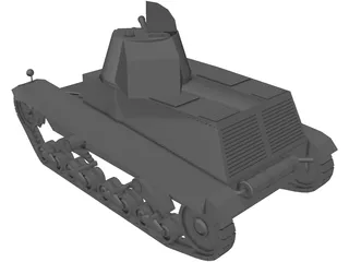 Polish Tank (1939) 3D Model