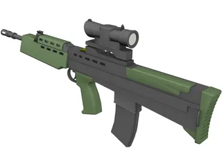 SA80 L85 Rifle 3D Model