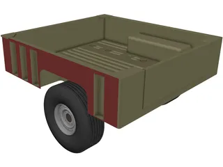 Military Trailer 3D Model