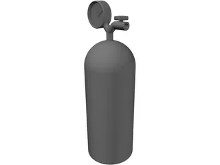 Nitrous Oxide Cilinder 3D Model