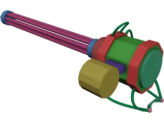 Gatlin Gun 3D Model