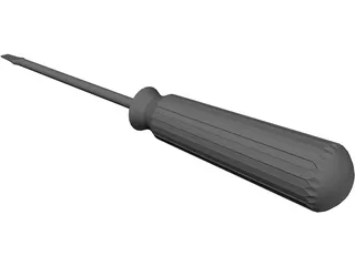 Flat Head Screwdriver 3D Model