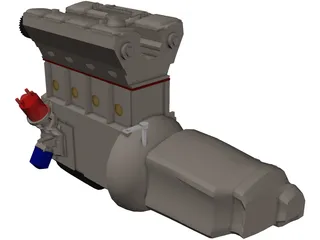 Engine V8 3D Model