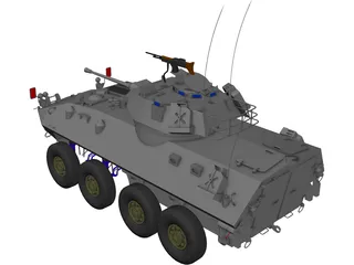 Piranha Military ATV/Tank 3D Model