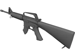 M-16 A2 Rifle 3D Model