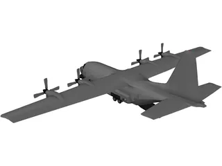 Lockheed AC-130 Hercules 3D Model