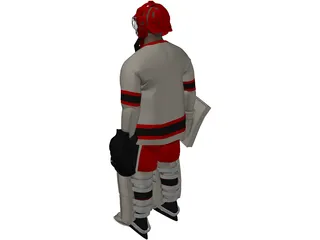 Hockey Goalie 3D Model