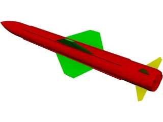 Exocet Missile 3D Model