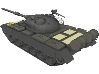 Type 80 Russian Tank 3D Model