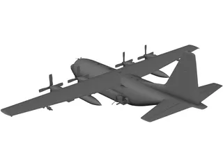 Lockheed AC-130U Spooky 3D Model