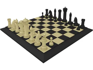 Chess Set 3D Model