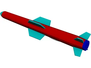 Harpoon Missile 3D Model