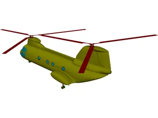 Boeing CH-46D Sea Knight 3D Model